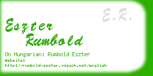 eszter rumbold business card